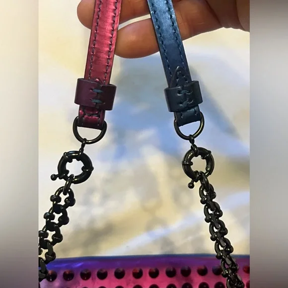 Christian Louboutin Loubiposh Panettone Spikes Crossbody Digital Rose Box Card+ - Picture 14 of 16